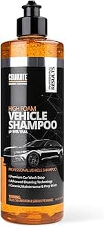 CERAKOTE High Foam Vehicle Shampoo (16 oz) – pH Neutral Premium Car Wash Soap for FoamCannon, SnowFoam, Pressure Washer & Hand Wash – Ceramic Coating Prep & Maintenance – Citrus Scent – Maximum Suds