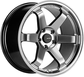 AVID.1 AV-06 Hyper Black 18x8.5 Custom Wheel – Fits 5x100 Bolt Pattern with +35 Offset – Lightweight Performance Alloy Wheel – Aggressive Street Style & Track-Ready Car Accessories