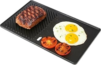 13191 Grill Griddle Plancha for Landmann EMAILLEE Triton 2 Bruleurs, BBQ Gas Grill Cast Iron Heat Plancha Plate Egg Chicken Frying Cooking Plate