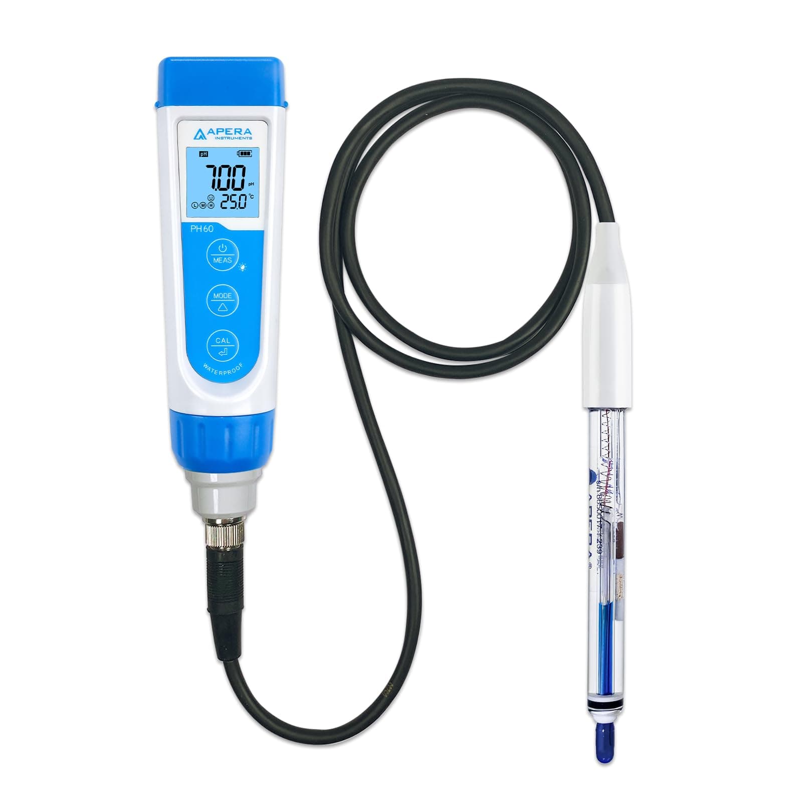 PH60-HT Handheld pH Meter Tester Kit with LabSen 865 pH/Temp. Electrode for Lab-Grade pH Measurement in High Temperature and/or Corrosive Water Solutions