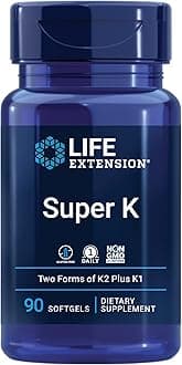 Super Vitamin E 268mg & Super K Vitamin K1 K2 MK-7 MK-4 Vitamin C - Heart, Brain, Bone & Immune Health - 90 Softgels