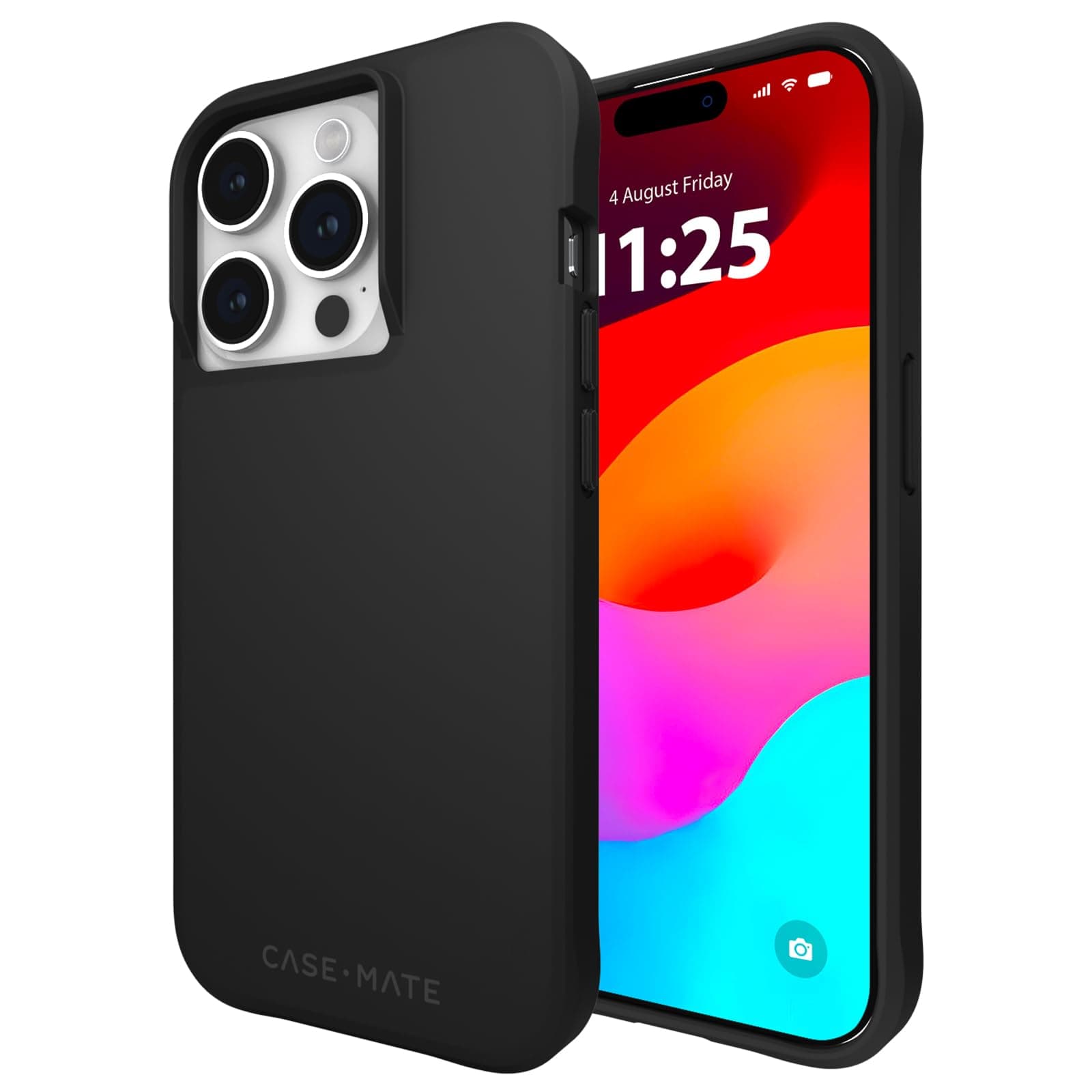 Case-Mate Tough iPhone 15 Pro Case - Black [12ft Drop Protection] [Wireless Charging Compatible] Slim Phone Case for iPhone 15 Pro 6.1", Shock Absorbent Material with Anti Scratch Technology