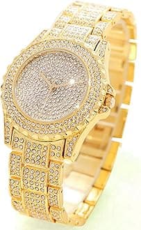 Luxury Women Watch Bling Bling Fashion Jewelry Crystal Diamond Rhinestone Ladies Watches Steel Band Round Dial Analog Clock Classic Quartz Female Charm Bracelet Dress Wristwatches