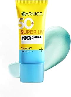 Garnier Super UV Cooling Watergel Sunscreen SPF 50 PA++++ | Instant Cooling & 8-hr freshness |Lightweight gel |No white cast |Suitable for oily dry sensitive & combination skin | For men & women,30ml