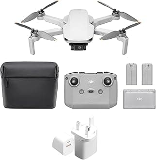 DJI Mini 4K Fly More Combo, Drone with 4K UHD Camera for Adults, Under 249 g, 3-Axis Gimbal Stabilization, 10km Video Transmission, Auto Return, 3 Batteries for 93-Min Max Flight Time, QuickShots