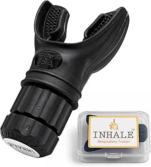 Respiratory Trainer | Lung Strengthening Breathing Exercise Device | Made in USA | Adjustable Bi-Directional Resistance | Medical Grade Silicone Mouthpiece | Carrying Case Included