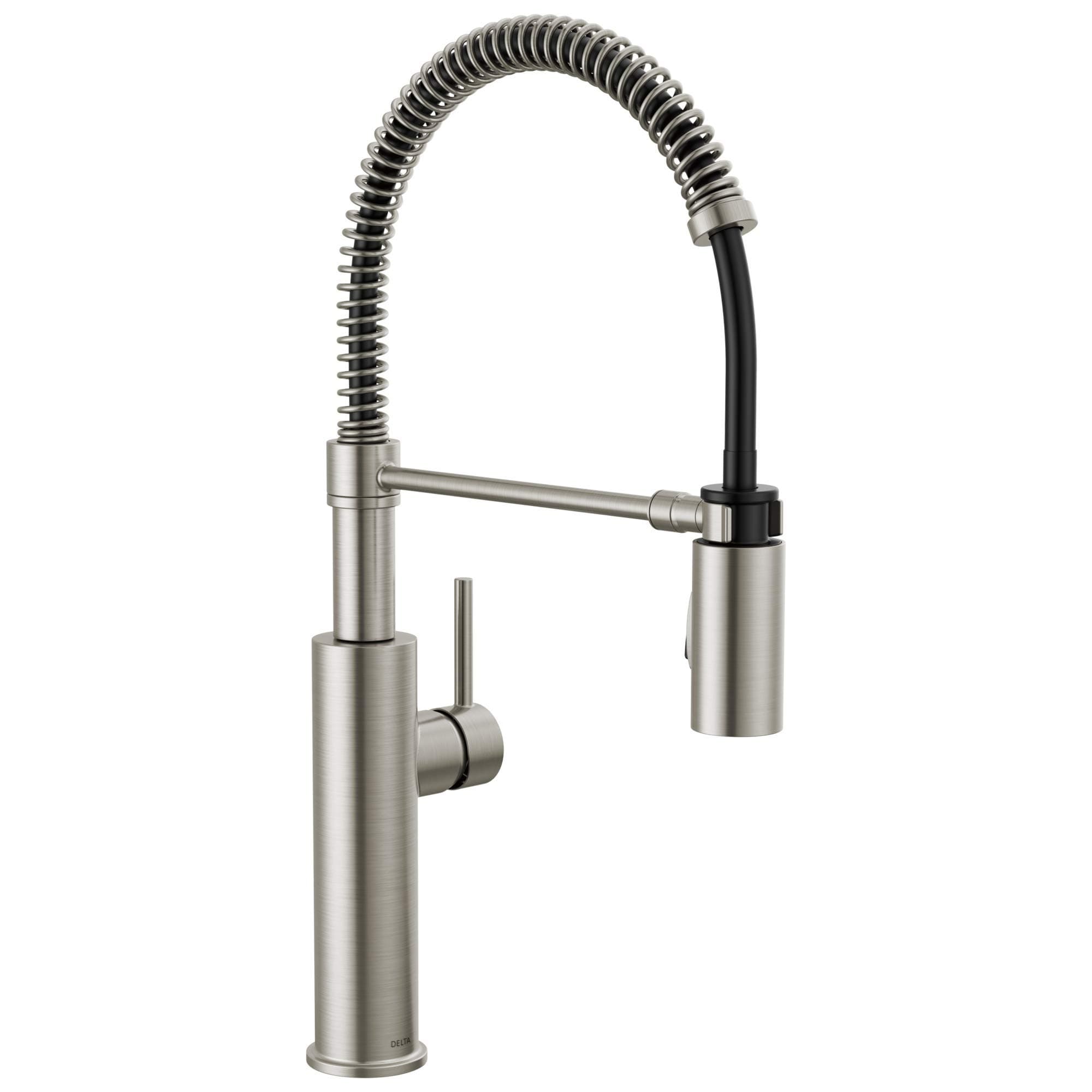Antoni Pro Style Commercial Kitchen Faucet with Pull Down Sprayer, Brushed Nickel Single Hole Kitchen Sink Faucet, Single Handle, Spotshield Stainless 18803-SP-DST