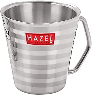 HAZEL Stainless Steel Green Tea Coffee Big Classic Mug, 1 Pc, 300 ml