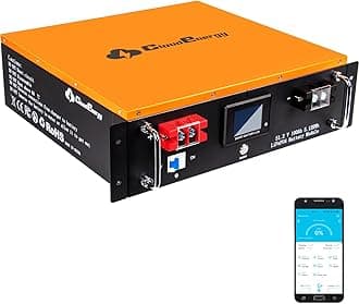 Cloudenergy 48V 100Ah Wall & Rack 2 in 1 Mounted lifepo4 Lithium Battery,with Touchable Smart Display & Mobile APP,6000+ Life Cycles & 10-Year Lifetime,RV, Solar, Marine, Overland, Off-Grid