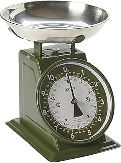 Taylor Mechanical Kitchen Weighing Food Scale with Bowl, Weighs up to 11lbs, Measures in Grams and Ounces, Food Scales for Kitchen, Green