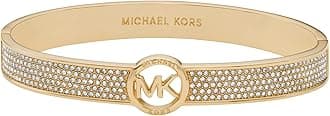 Michael Kors Women's Stainless Steel Bangle Bracelet with Crystal Accents