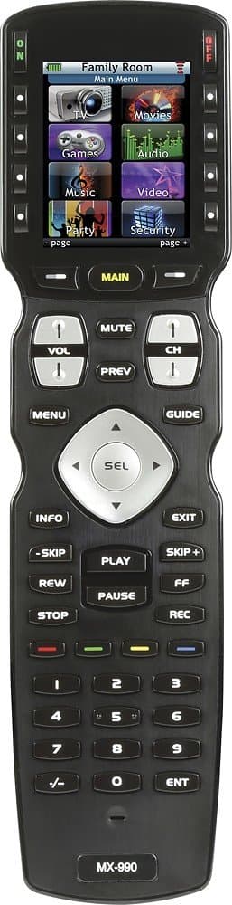 MX-990 Complete Control IR/RF Remote with Color LCD Screen, Black (MX990)