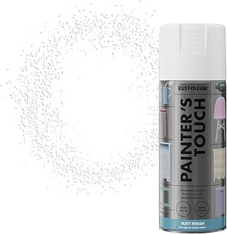 Rust-Oleum AE0040024E8 400ml Painter's Touch Spray Paint - Matt White - Packaging may vary