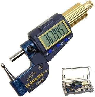 iGaging Reloading Micrometer Tube Ball Spherical Anvil 0-1"/0.00005" Gunsmith X Large Display Gen 2