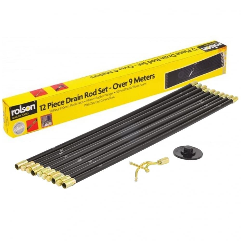 Rolson 60967 12 pc Drain Rod Set