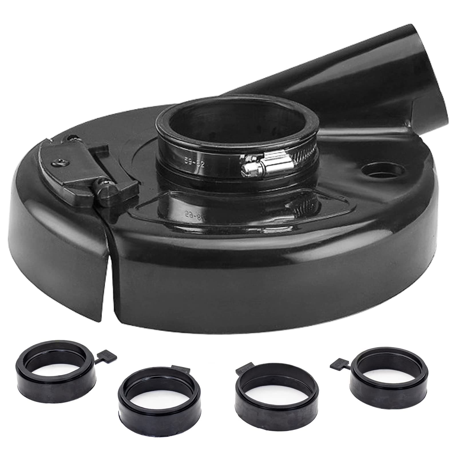 Dust Shroud Angle Grinder 7 Inch Dustless Vacuum Universal Surface Cover with 4pcs Locating Ring,for Concrete Stone Granite