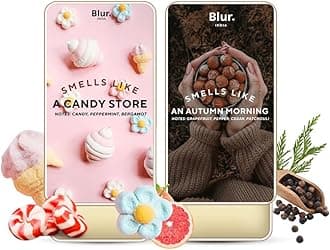Blur India Solid Perfume | Smells Like Autumn Morning & Candy Store Fragrance | Alcohol Free | Perfume Primer | Safe For Skin | Pack of 2 | Each 10 g