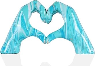 DOVDOV Fluid Ocean Color Decoration, Love Finger Statue Modern, Modern Art Sculpture Personalized Finger Home Decoration, Creative Wedding Home Desktop Decoration