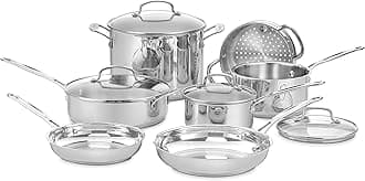 77-11G Stainless Steel And Pure Aluminium Cookware Set, 11 Piece