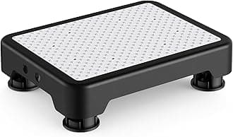SOYO Mobility One Step Stool, Heavy Duty Indoor Outdoor Non-Slip Small Step Platform Assistive Device for Adult Elderly, Standing Support and Step Riser for Car, Bed, Door, Stair, Bathroom Black-White