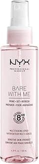 NYX PROFESSIONAL MAKEUP Bare With Me Multitasking Face Primer & Makeup Setting Spray, Hydrating Face Mist for up to 8HR Wear, Long-Lasting, Vegan Formula