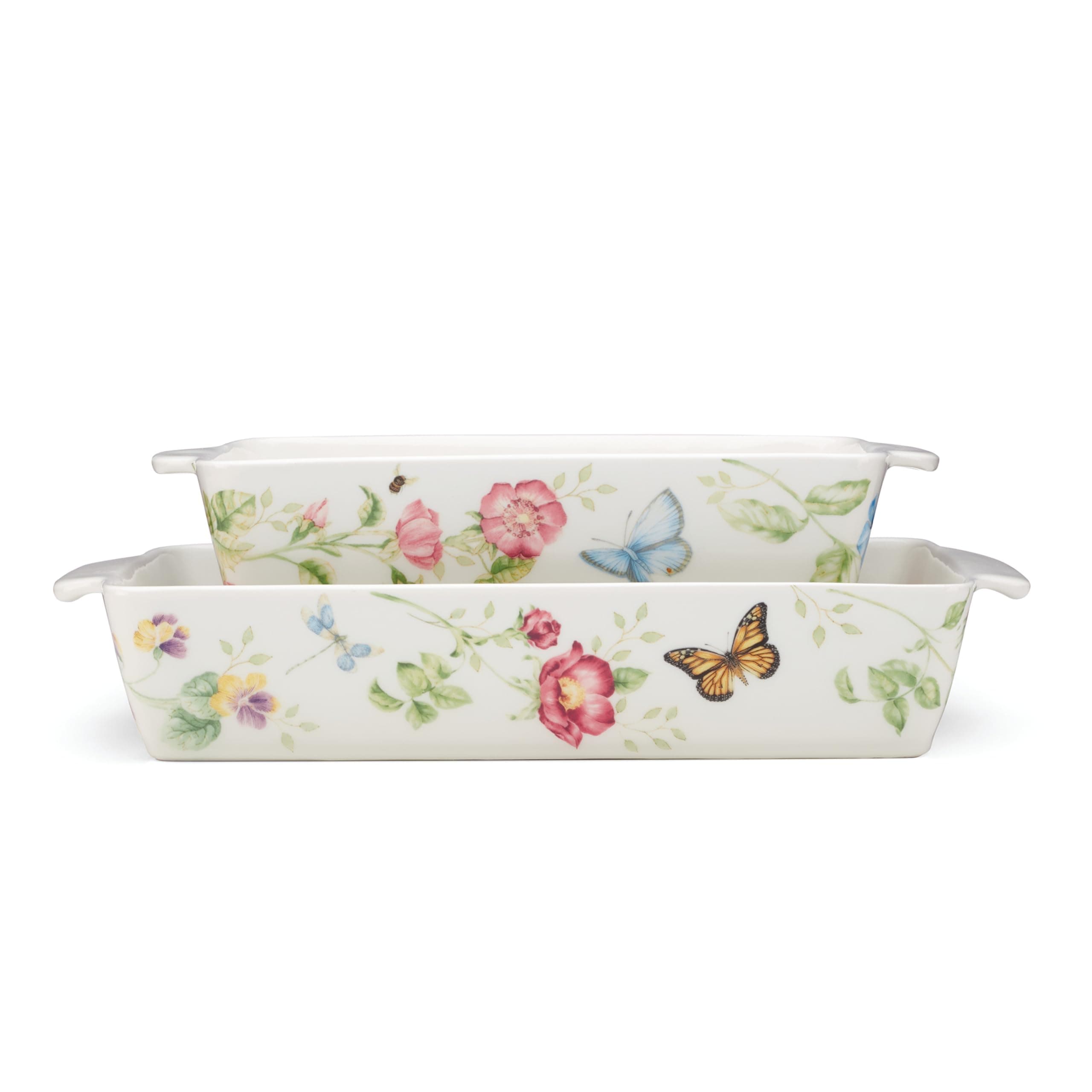 Butterfly Meadow Rectangular Baker 2-Piece Set, 9.70, Multi