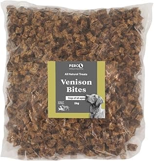 Natural Dog Treats – Venison Bites – 100% Venison, High Protein, Grain Free, Healthy Dog Snack – 1kg Pack