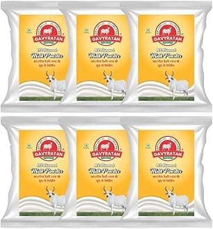 Gavyratan Pure and Natural A2 Desi Cow Skimmed Milk Powder for Tea Coffee (500g, Pack of 6)