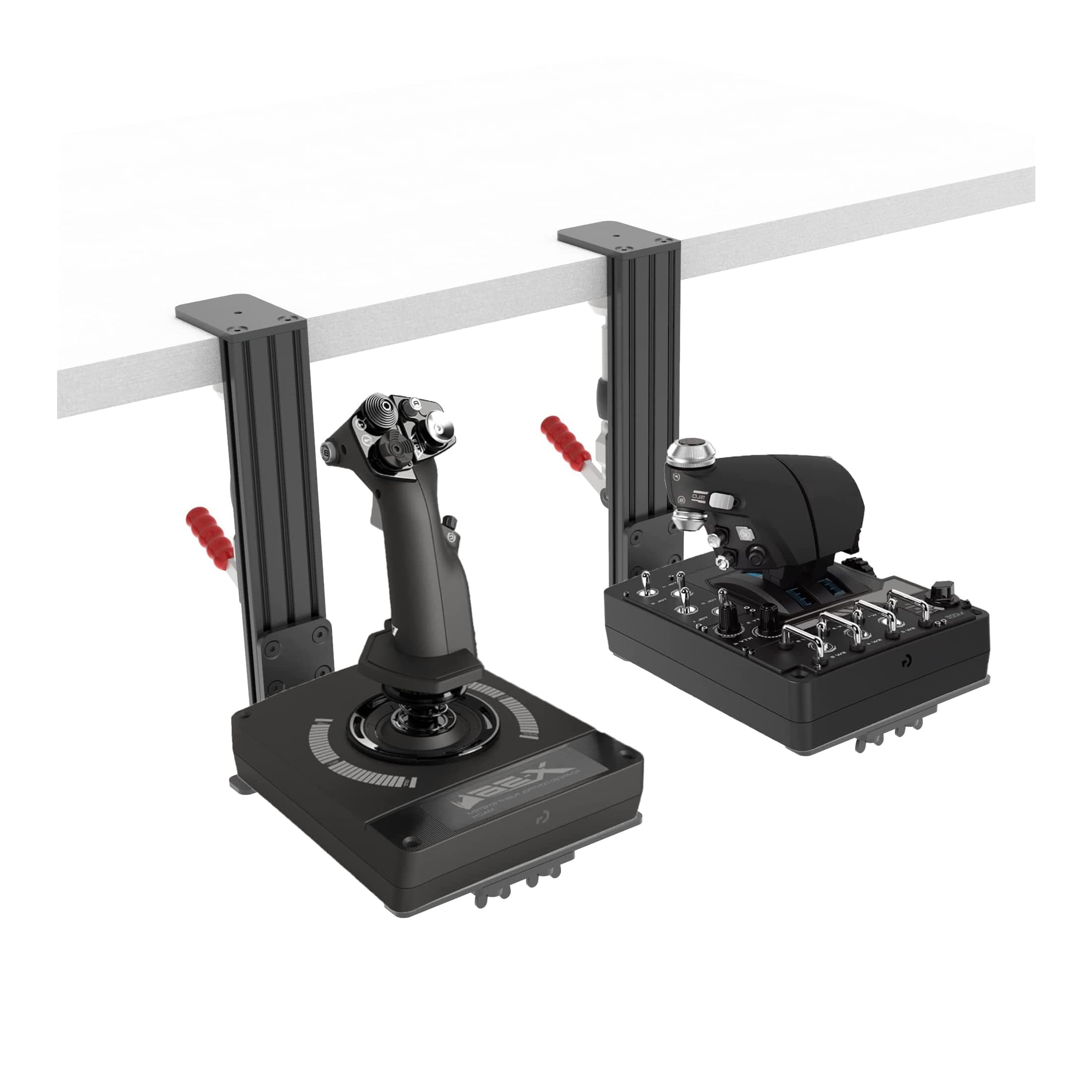 Hikig 2 Pack Desk Mount for Logitech, Thrustmaster & VKB Hotas Joysticks - Compatible with X52/X52 Pro/X56/X56 Rhino & More