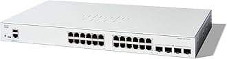 Catalyst 1300-24T-4G Managed Switch, 24 Port GE, 4x1GE SFP, Limited Lifetime Protection (C1300-24T-4G)