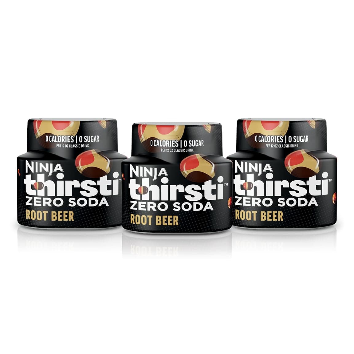 Thirsti Flavored Water Drops, ZERO SODA Root Beer, Classic Soda Flavors, Sparkling or Still, Zero Calories, Zero Sugar, Makes 17, 12oz drinks, 3 Pack, WCFRTBRAM