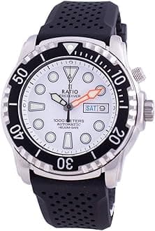 RATIOFreeDiver Helium-Safe Dive Watch Sapphire Crystal Automatic Diver Watch 1000M Water Resistant Diving Watch for Men