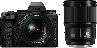 Panasonic LUMIX S5IIX Mirrorless Camera (DC-S5M2XKK) with LUMIX S Series 50mm F1.8 Lens (S-S50)