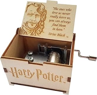 TheLaser'sEdge, Harry Potter Mini Music Box with Movies Hedwig's Theme, Gifts for Women, Men, Birthday, Christmas, Mother’s Day, Anniversary or Merchandise Decor - Sirius Black Ones Quote