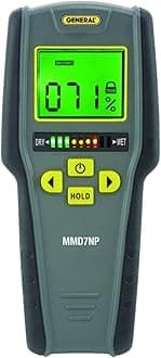 MMD7NP Moisture Meter, Pinless, Digital LCD with Tricolor Bar Graph
