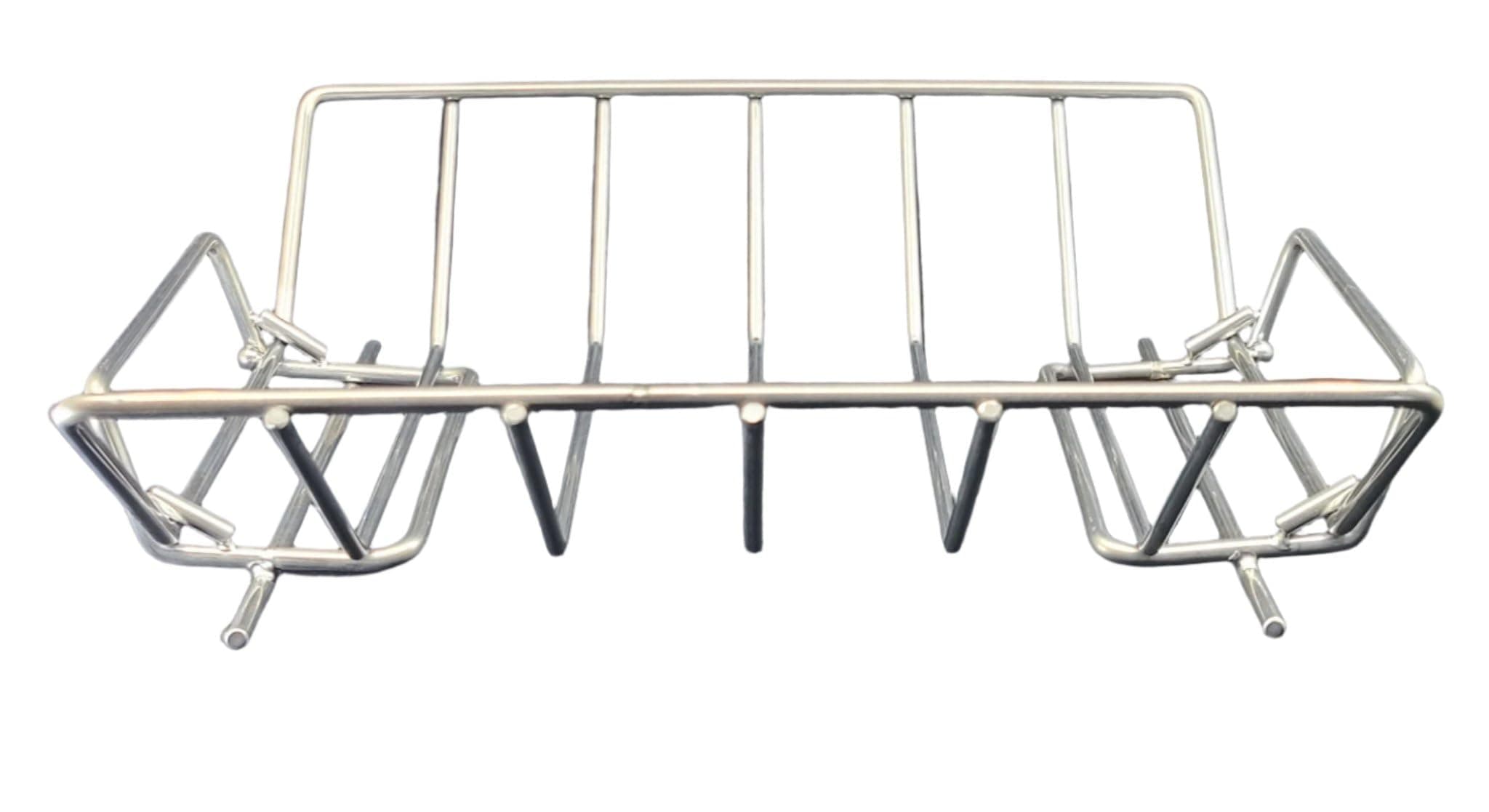 Hunsaker Heavy Duty Turkey Rack - Multi-Use 304 SS Roasting Rack for Turkey, Ribs & More - Durable, Versatile Design for Perfect Grilling or Smoking - Ideal for BBQ, Smoker, Oven, or Grill Use