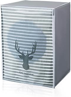 DAYONG Washing Machine Cover,Silver Coating Oxford Cloth Washer Dryer Cover for Front Loading Machine,Waterproof Dust-proof Sun-resistant Dust Cover for Full-automatic Roller Washing Machine (Style 5)