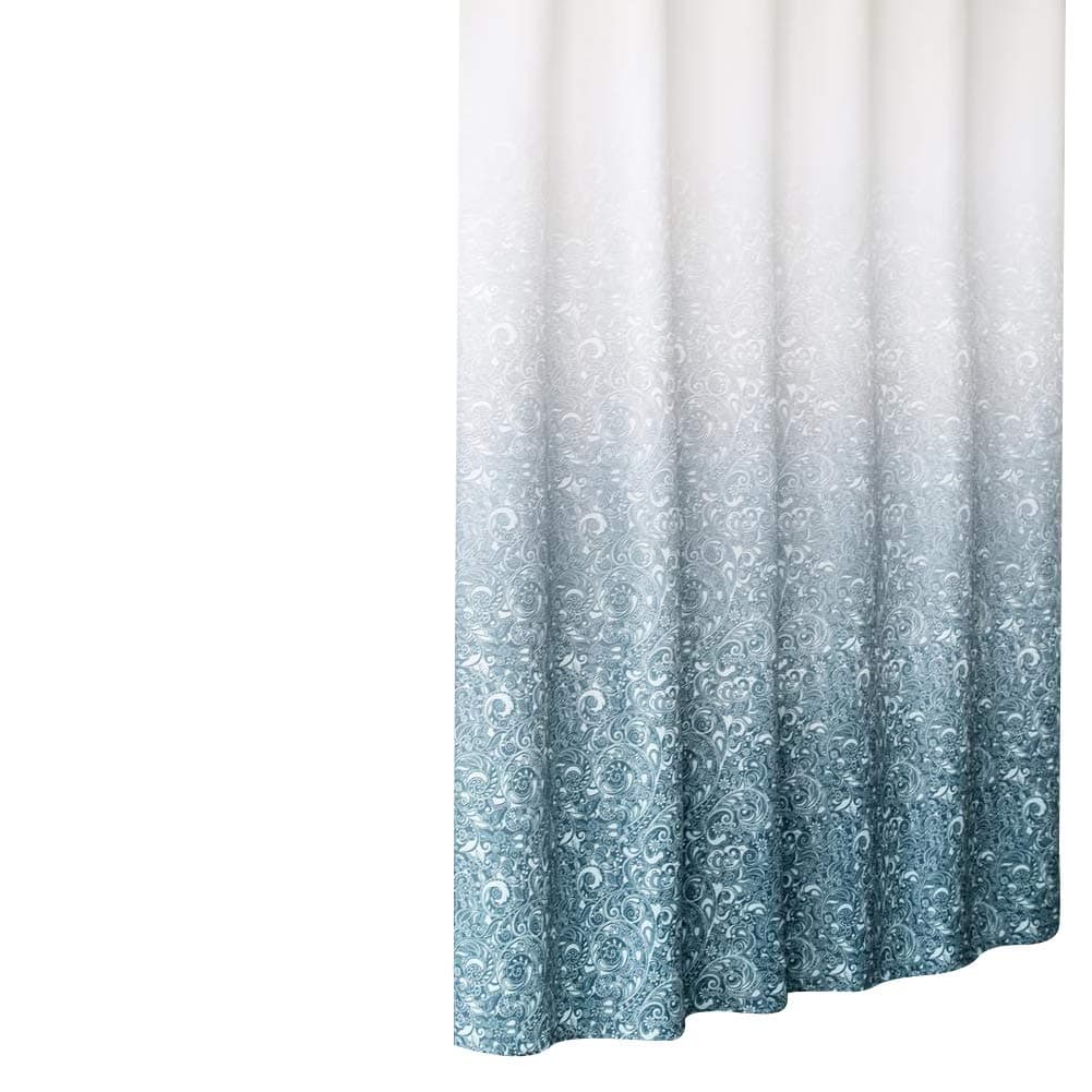 junfeng No Hooks Needed Shower Curtain,Gray Green Gradient Spray Pattern,Waterproof Fabric, for Bathroom Hotel, 72in x 72in (Gradient)