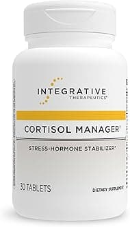 Integrative Therapeutics Cortisol Manager - Balance Cortisol & Support Relaxation for Restful Sleep* - Includes Ashwagandha & L-Theanine for Confidence with Less Stress* - 30 Tablets (15 Servings)