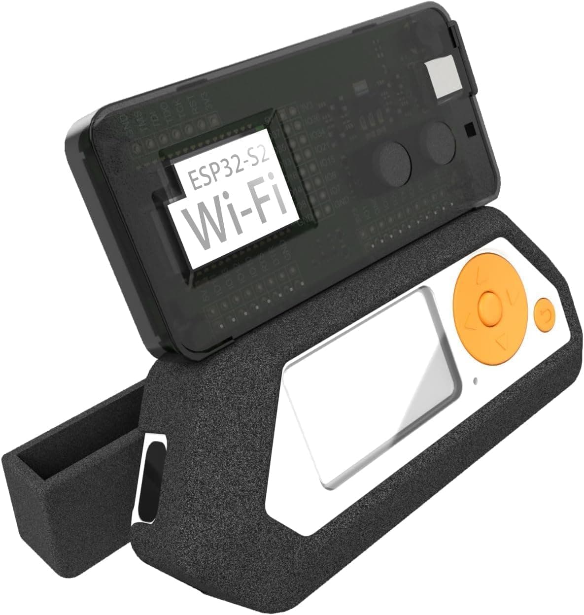 5 in 1 Protective Case Set for Flipper Zero - Black with Carrying Case (Black Set)