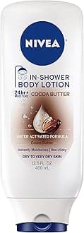 Cocoa Butter In Shower Lotion, Water Activated In Shower Moisturizer for Dry Skin to Very Dry Skin, 13.5 FL OZ Bottle