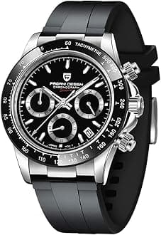 HaiqinPagani Design Daytona Homage Men's Quartz Watches Japan Movement Ceramic Bezel Stainless Steel Band Screw-in Crown Waterproof Sport Chronograph Watch