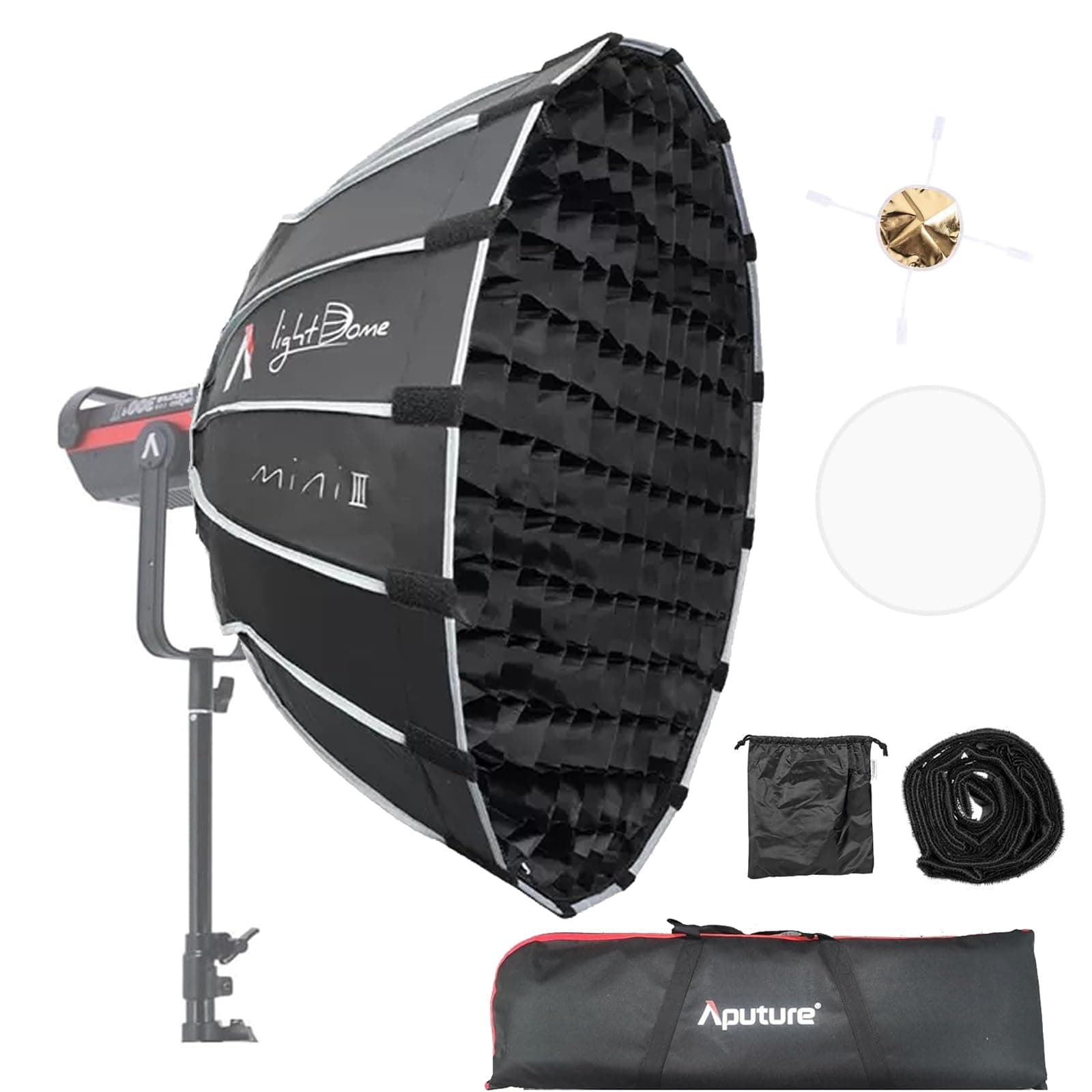 Light Dome Mini III Softbox,Bowens Mount Octagonal Softbox Quick-Setup Soft Light Modifier for Video Light Aputure Amaran 200/100/300c/150c/60d s/60x s