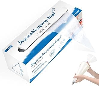 Homewit Piping Bags Large 47 cm Piping Bags Disposable Pack of 100 Disposable Piping Bags Set for Baking and Cake Decorating and Biscuits Baking