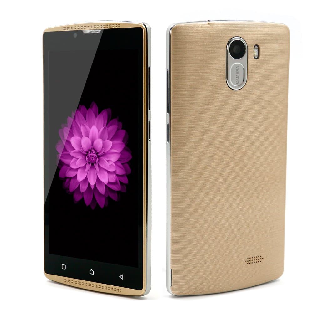 Unlocked 5.0" IPS Android 5.1 Lollipop MTK6580 Quad Core 1.3GHz Smartphone RAM 512MB ROM 4GB GSM/WCDMA Cell Phone GPS 5.0MP Camera (Gold)