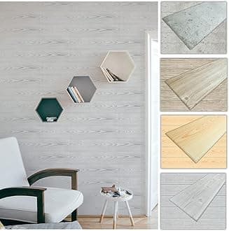 Polystyrene Ceiling Tiles Storyfoam Panels Cladding Tile Light Grey Wood Plank Effect (12 Panks - 2m2 Coverage)