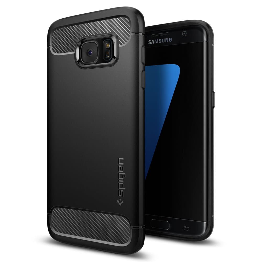 Spigen Rugged Armor Designed for Samsung Galaxy S7 Edge Case (2016) - Black