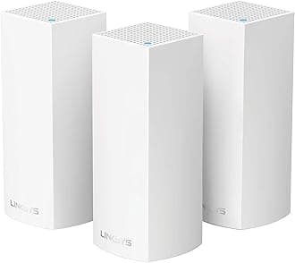 Velop Mesh Home WiFi System, 6,000 Sq. ft Coverage, 60+ Devices, Speeds up to (AC2200) 2.2Gbps - WHW0303