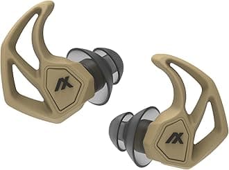 AXIL X30i Noise Reduction Ear Plugs - Desert Tan - Hear-Through Mode Hearing Protection for Concerts, Live Events, Shooting, Sports - 25dB Reusable Foam and Silicone Eartips with Carrying Case