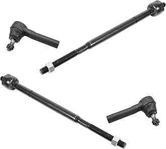 TRQ Front Inner and Outer Tie Rod Set 4 Piece Compatible with 2004-2008 Chrysler Pacifica
